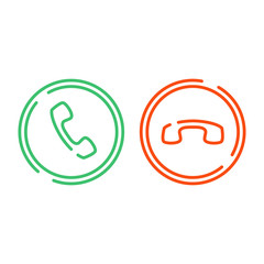 Phone call icons set.