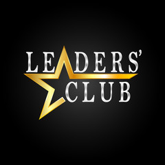 Vector graphic silver and gold symbol for company leaders with star shape. Vector illustration