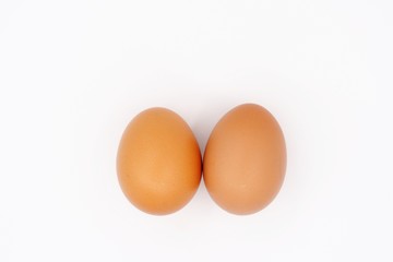 Egg on white background