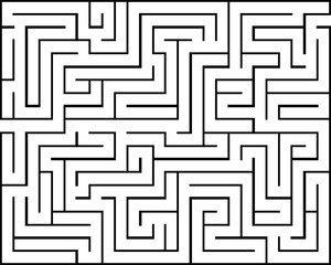 Rectangle maze isolated on white background