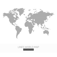 Lines world map.