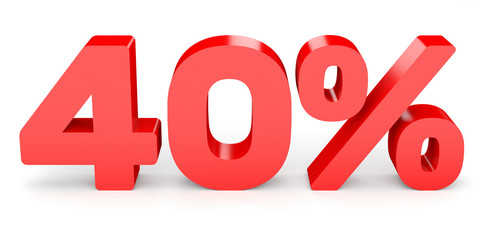 Forty percent off. Discount 40 %.