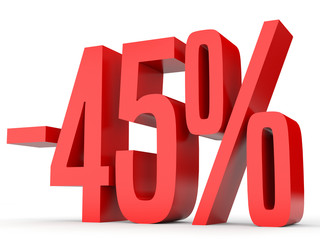 Minus forty five percent. Discount 45 %.