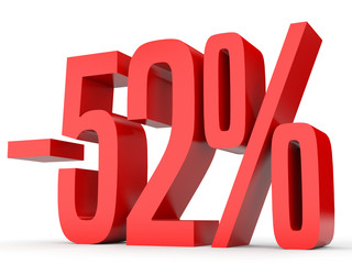Minus fifty two percent. Discount 52 %.