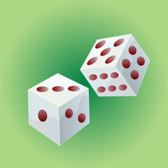 Two dices vector illustration