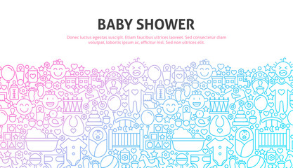 Baby Shower Concept - obrazy, fototapety, plakaty