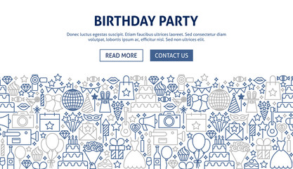 Fototapeta na wymiar Birthday Party Banner Design