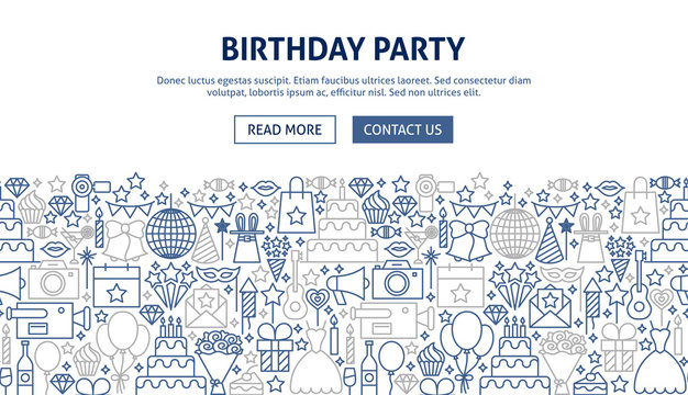 Birthday Party Banner Design