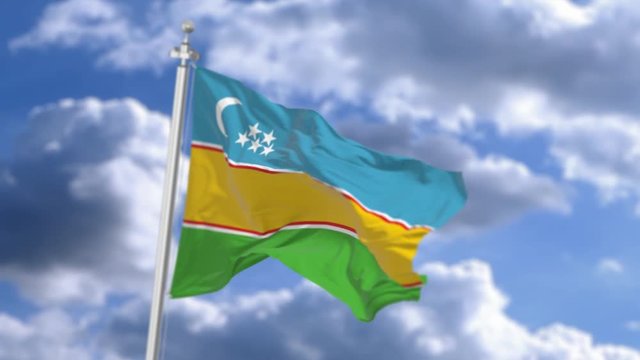 Флаг Каракалпакстана Фото