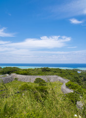 Fototapeta na wymiar Nakijin Gusuku, Okinawa, Japan. 