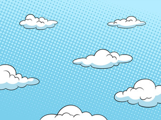 Sky halftone background vector illustration