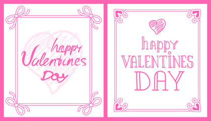 Happy Valentines Day Pink Post-Card with Greetings