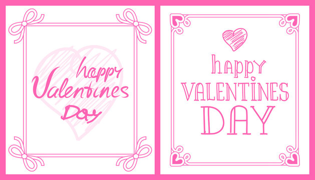 Happy Valentines Day Pink Post-Card with Greetings