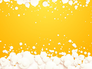 white bubbles on yellow background
