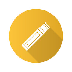 Chewing gum stick flat design long shadow glyph icon
