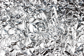 Crumpled metal foil. Empty space for text and design