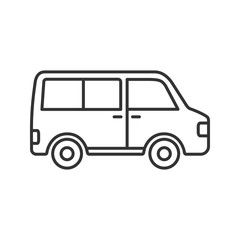 Minibus linear icon