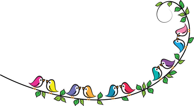 recommend clip art: love Birds background design