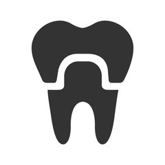 Dental crown glyph icon