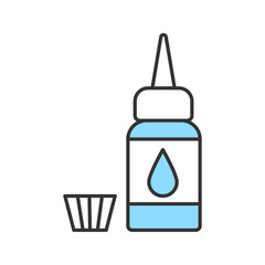 Obraz premium Tattoo machine ink and cap color icon