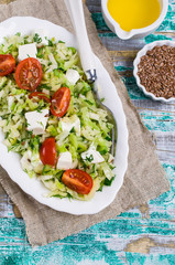 Salad with raw vegetables
