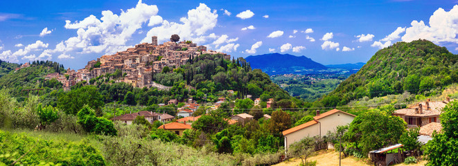 Traditional medieval villages of Italy - scenic borgo Casperia, Rieti province - obrazy, fototapety, plakaty