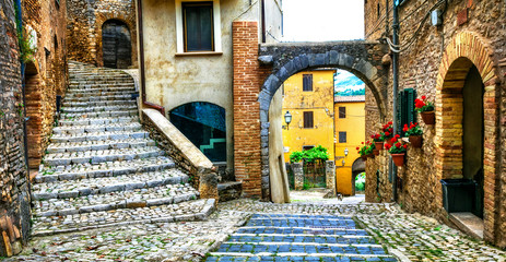 Traditional medieval villages of Italy - picturesque old streets of Casperia, Rieti province