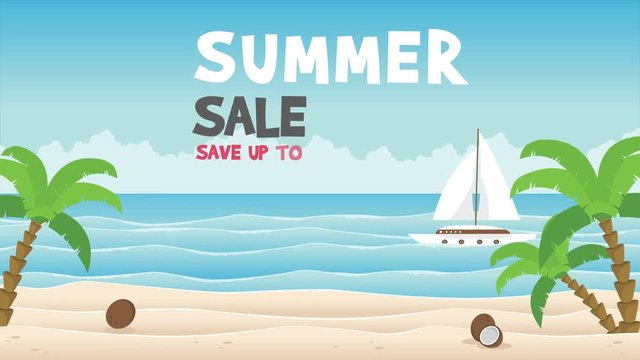 Beauty beach landscape summer sale video