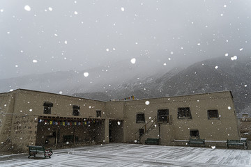 Tabo monastery in Spite Valley, The monastery goes back to Yeshe Ö, one of the early kings of Tibet: It is one of the oldest in the entire Tibetan cultural area. 