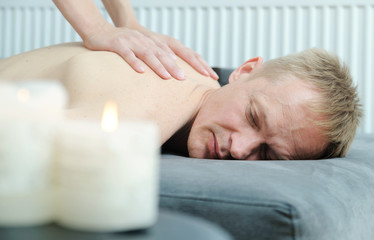 Obraz na płótnie Canvas Health massage therapy.