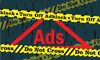 Danger, Ads. turn off your adblock
