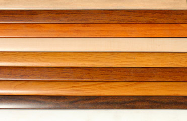 Wooden planks of different colors as the background image.Color swatch. 