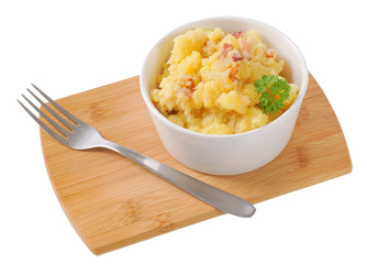 crushed potatoes with bacon