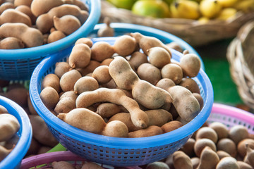 Tamarind in a fruit stand in thailand