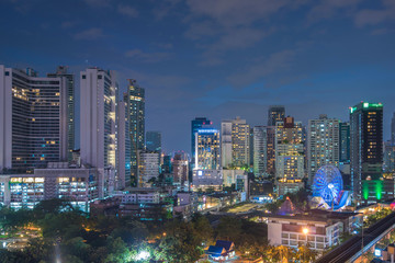 Naklejka premium Bangkok Cityscape, Business district with high building, Bangkok, Thailand