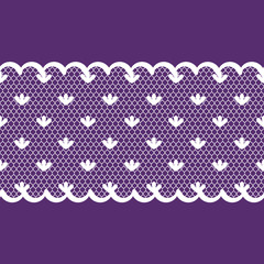 vector seamless background pattern lace, violet and white color