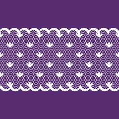 vector seamless background pattern lace, violet and white color
