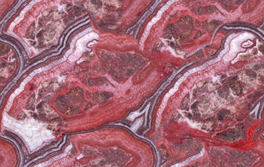 white and red agate seamless rings macro