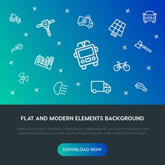 transports, industry outline vector icons and elements background concept on gradient background.Multipurpose use on websites, presentations, brochures and more