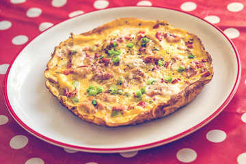 Homemade omlette, healthy  breakfast
