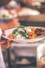 Sate Ayam or Chicken Satay, Indonesian food. Bali island.
