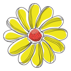 beautiful flower decorative icon vector illustration design