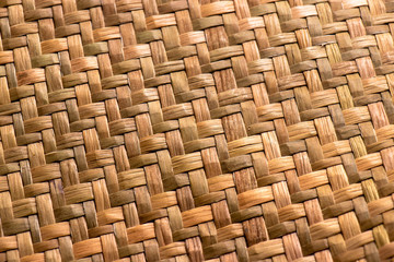 surface of reed mats pattern background, detail of woven mat