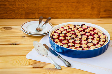 Homemade cream dough cake, pie