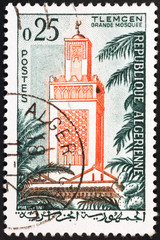 Great Mosque of Tlemcen on algerian postage stamp
