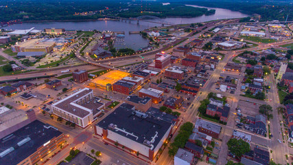 Twilight along the Mighty Mississippi River