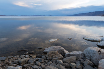Background of spring Baikal.