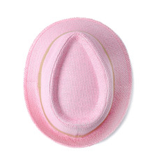 Summer hat on white background. Beach object