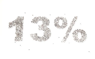 many people in form text thirteen percent 3d rendering