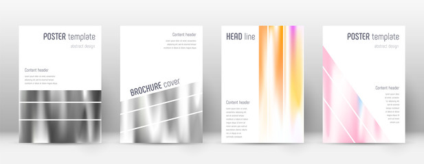 Fototapeta premium Flyer layout. Geometric flawless template for Brochure, Annual Report, Magazine, Poster, Corporate Presentation, Portfolio, Flyer. Alluring lines cover page.